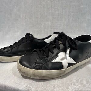 Black and White Star Sneakers